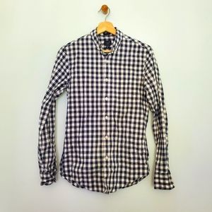 J.Crew navy gingham shirt